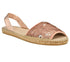 Jenna Salmon/Silver Sequin Flat espadrille sandal | Shop high quality ...